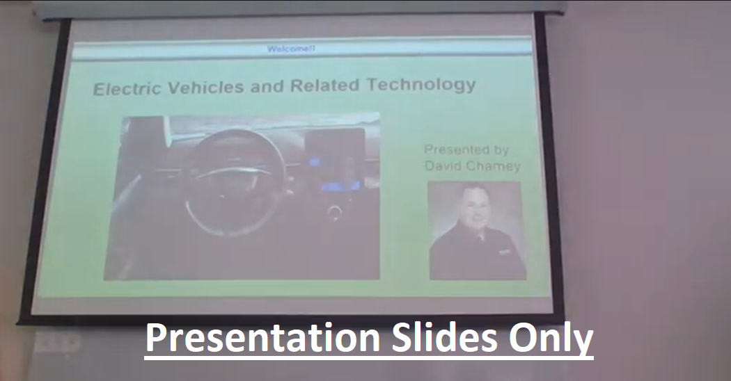 Presentation ONLY  David Charney Electric Vehicles presentation